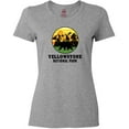 thumbnail image 3 of Inktastic Yellowstone National Park with Bear Mountains and Trees Cricle Women's T-Shirt, 3 of 5