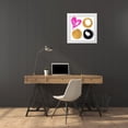thumbnail image 3 of Ritter, Gina 26x26 White Modern Wood Framed Museum Art Print Titled - Heart and Circles, 3 of 4