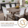 thumbnail image 3 of Wisteria Chair Covers Set of 4 Spring Watercolor Light Purple Floral White Wood Grain Chair Back Covers Stretch Removable Washable Slipcovers Protector for Dining Room Kitchen Party Decor, 3 of 9