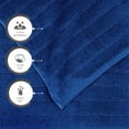 thumbnail image 6 of Everyday Home by Trident Quick Dry 4 Bath Towels, 100% Cotton , lightweight,Soft, Absorbent, Bathroom Towels, 4 Bath 27"x54", Navy Blue, 6 of 7