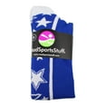 thumbnail image 2 of MadSportsStuff Crazy Socks with Stars Over the Calf Socks (Royal/White, Large), 2 of 2