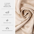 thumbnail image 2 of Fishers Finery 25 Momme 100% Pure Mulberry Silk Pillowcase for Hair & Skin, Grade 6A, Standard, Taupe Stripe, 2 of 8