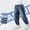 A186 Dark Blue, variant on Kids Boys Jeans Durable Cotton Denim Relaxed Fit Straight Leg Pull-on Pants for Daily Play Outfits, 3T-15Y