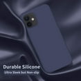 thumbnail image 4 of Designed for iPhone 12 Case, Designed for iPhone 12 Pro Case, Silicone Shockproof Phone Case with [Soft Anti-Scratch Microfiber Lining] 6.1 inch, Navy Blue, 4 of 13