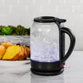 thumbnail image 4 of OVENTE Electric Kettle with 1.5L Borosilicate Glass, 1500W Fast Boiling Water Heater for Coffee or Tea, Easy to Fill Lid, Auto Shut-Off, Boil-Dry Protection & Stainless Steel Filter, Black KG516B, 4 of 9