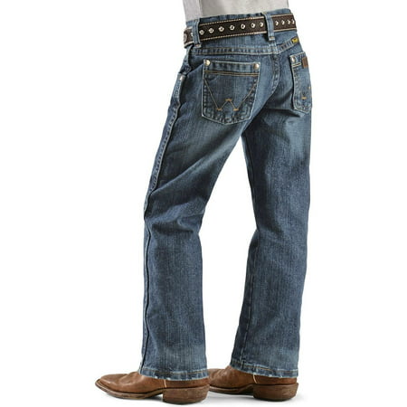 wrangler little boys' retro western straight leg big boys' jeans, everyday blue, 6 regular