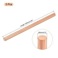 thumbnail image 2 of Uxcell Pure Copper Round Rod Diameter Length Solid Copper Rod Lathe Bar Stock for Metal Craft 5 x 100mm 3pcs, 2 of 6