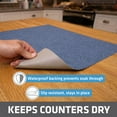 thumbnail image 3 of Drymate XL Dish Drying Mat, Oversized (19”x24”), Low-Profile, Super Absorbent, Quick Dry Fabric, Waterproof & Slip-Resistant, for Kitchen Counter, Trimmable, Easy to Clean (Blue), 3 of 7