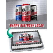 Tecate Beer Edible Cake Image Topper Personalized Picture 1/4 Sheet (8"x10.5")