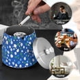 thumbnail image 4 of Yayeee Ashtray with Lid for Cigarette Smokeless Stainless Steel Home Ash Holder, Green Dots, 4 of 7