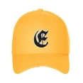 thumbnail image 2 of Daxton Structured Baseball Hat Cap Old English A to Z Letter Number Initial-Gold, Letter E, 2 of 4