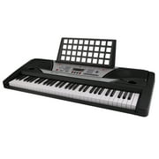 61 Key Standard Keyboard MK-980 LED Display Electronic Organ Instrument black and silver and white
