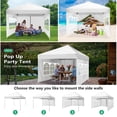 thumbnail image 4 of JZSDB 10' x 10' Pop Up Canopy Tent with Sidewalls Windows, Wheeled Bag, 4 Weight Bags - Green, 4 of 7