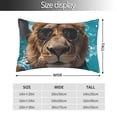 thumbnail image 2 of Kdxio Cotton Pillow Cases 20"x30" Pillowcases,Soft and Breathable Bedroom Pillow Cases-Hawaiian Swimming Lion-No Pillow Core, 2 of 5
