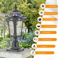 thumbnail image 6 of Solar Post Lights 18.5'' H Aluminum Solar Lamp Post Light, White light (6500-7000K), warm light (2900-3200K) LED Pole Lights Outdoor for Pathway Pillar Yard Patio, Remote Control, 6 of 9
