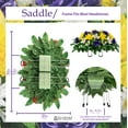 thumbnail image 3 of Sympathy Silks Artificial Cemetery Flowers Purple Rose/Yellow Dahlia/White Orchid Bouquet & Saddle with Vase, 3 of 7