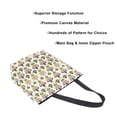 thumbnail image 3 of FORMRS Womens Canvas Tote Bag with Zipper Inner Pocket Shoulder Handbag, Beige Floral Pattern, 3 of 7