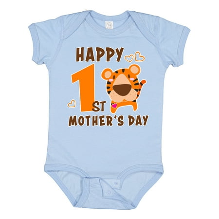

Inktastic Happy First Mothers Day with Tiger Gift Baby Boy or Baby Girl Bodysuit