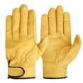 thumbnail image 5 of Eoperou 1 Pair Working Gloves Waterproof Faux Sheep Skin Anti-slip Hand Protector Thickened Wear Resistant Construction Repair Work Outdoor Yardwork Gardening Gloves, 5 of 8
