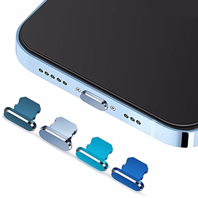 Methold 4 piezas de accesorios de enchufe antipolvo para teléfono, tapas de cobertura profesionales, parte de Metal para teléfonos móviles, Cables de audio/vídeo