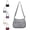 Gray, variant on Solid Color Fashionable Multi-pocket Zipper Crossbody Bag,Multi-pocket Zipper Pocketbooks Shoulder Bags, Daily Use