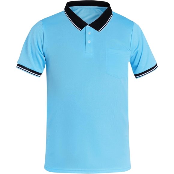 Men's Baseball and Softball Umpire Shirt Short Sleeve Polo Ref Shirt Umpire Jersey Uniform
