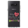 thumbnail image 1 of DistinctInk Clear Shockproof Hybrid Case for Samsung Galaxy Note 8 - TPU Bumper Acrylic Back Tempered Glass Screen Protector - My First Mother's Day Hearts, 1 of 5