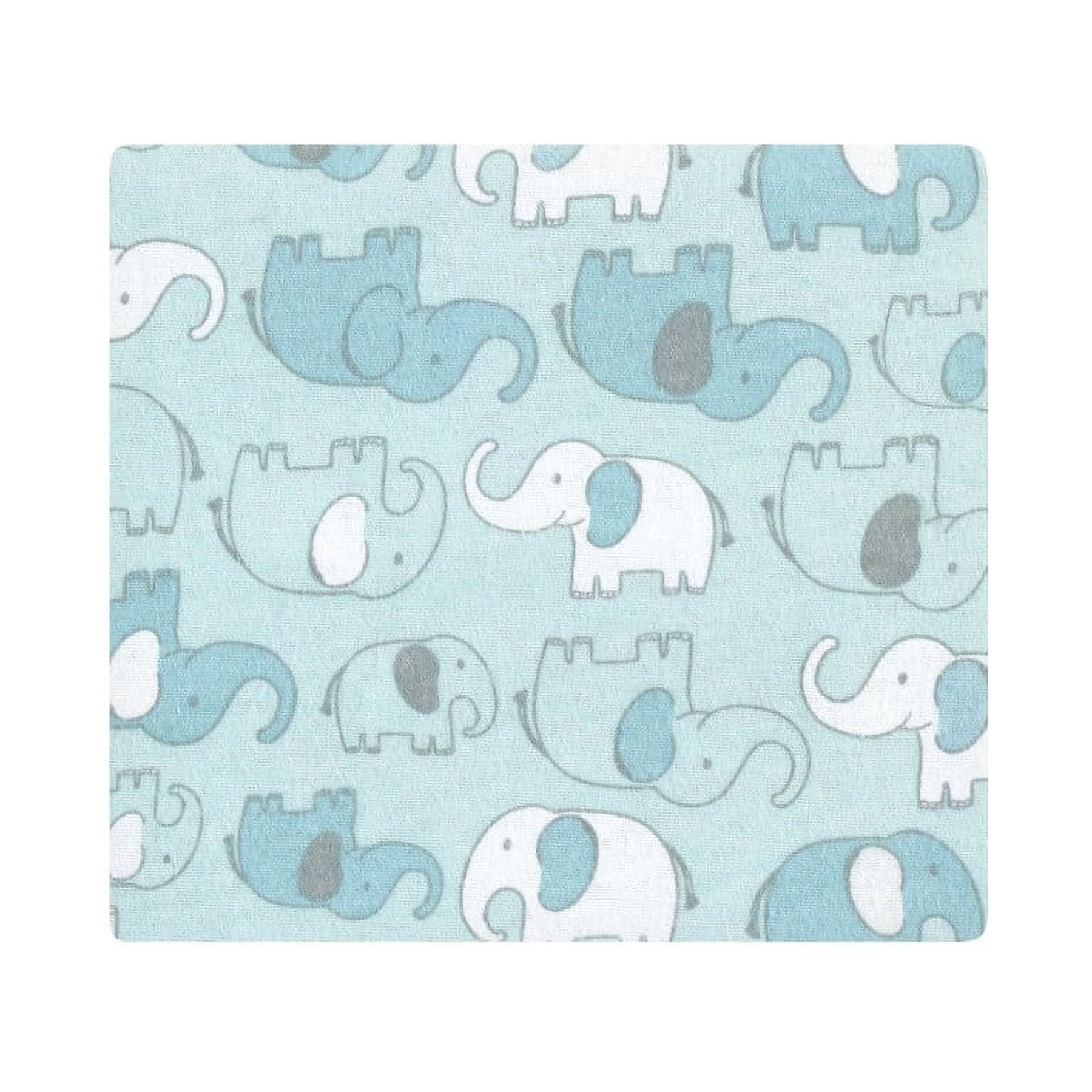 Hudson Baby Infant Boy Cotton Flannel Receiving Blankets, Boy New Elephant, One Size