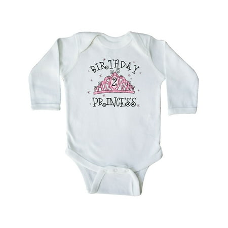

Inktastic Tiara 2nd Birthday Princess Gift Baby Girl Long Sleeve Bodysuit