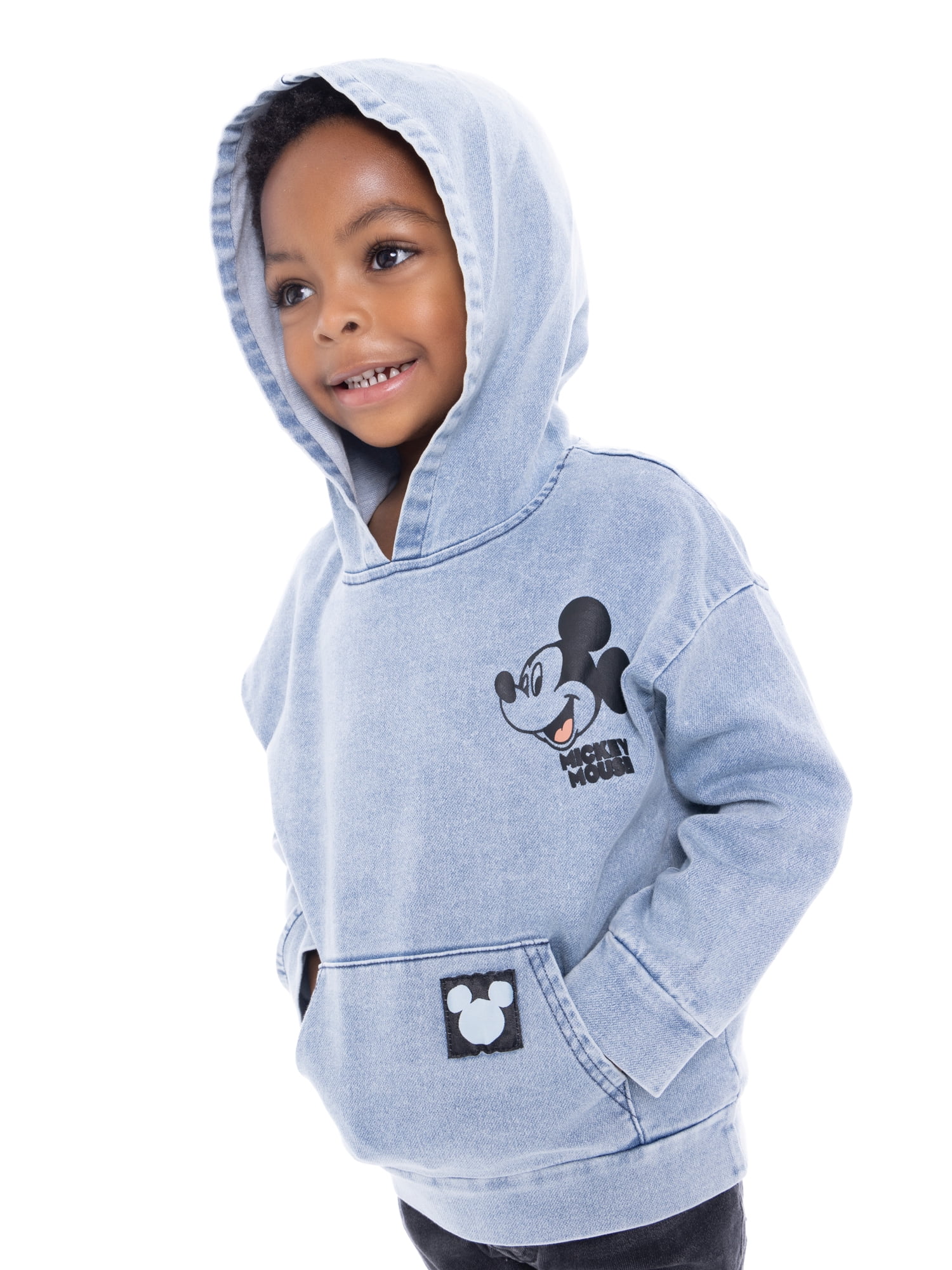 Mickey Mouse Toddler Boys Mineral Washed Graphic Hoodie, Sizes 12M-5T