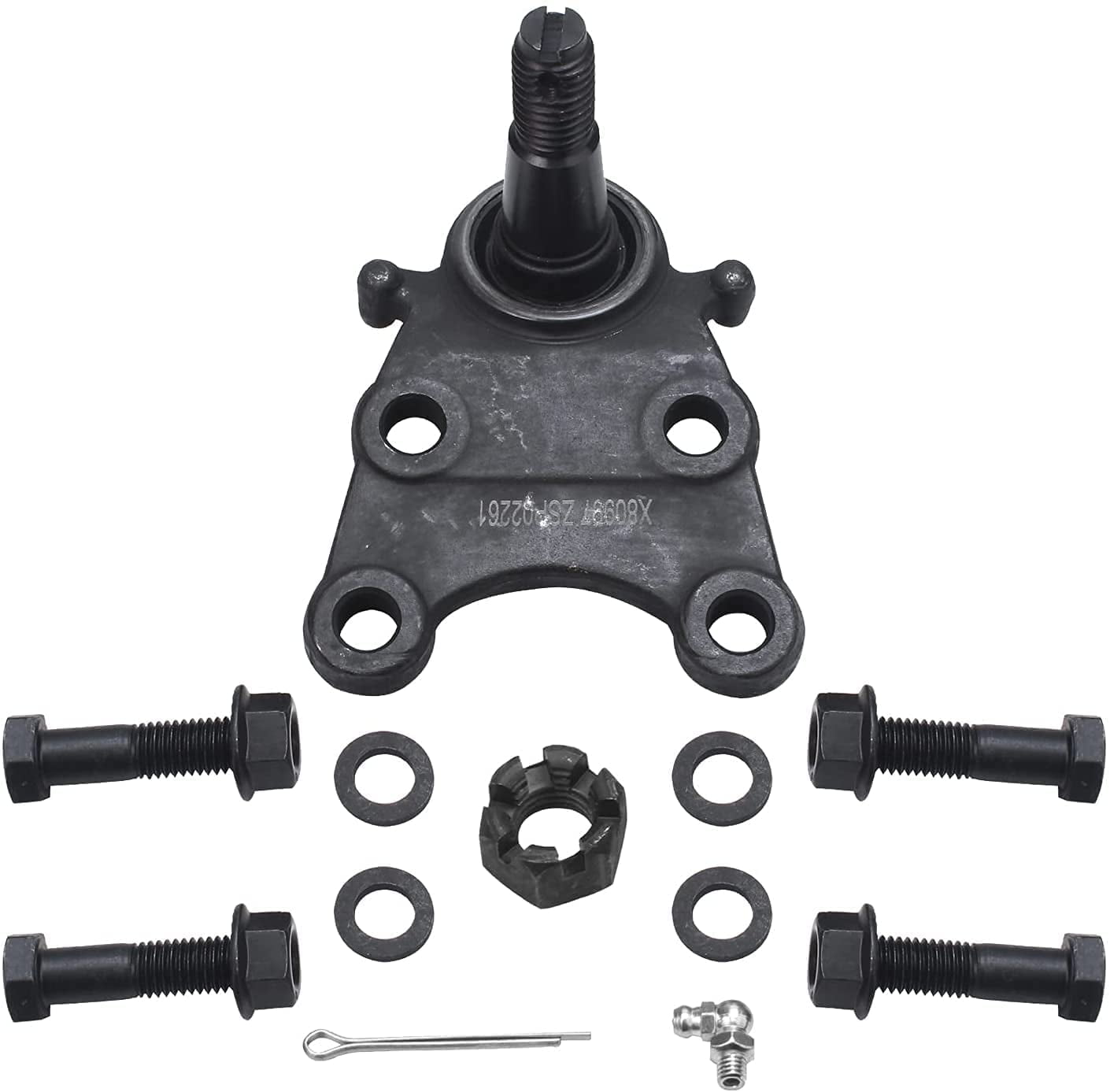 Detroit Axle - 4 Front Ball Joints for 04-12 Chevy Colorado GMC Canyon Isuzu i-350 i-370 [Front Torsion Bar Suspension] Upper Lower Ball Joints 2005 2006 2007 2008 2009 2010 2011 Replacement