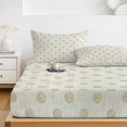 thumbnail image 6 of King Size Fitted Sheet Set - Polka Dot 3 Piece Bedding Sets 16" Deep Pocket Fitted Sheet with 2 Pillowcases, Green Modern Geometric Vintage Spots Brushed Microfiber Hotel Luxury Bed Sheets, 6 of 9