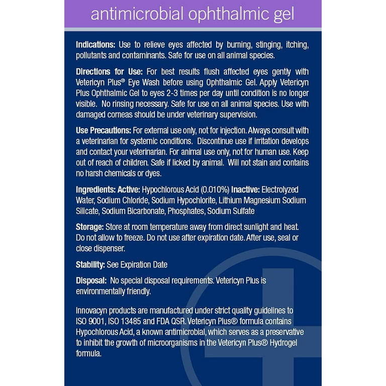 Vetericyn Plus® Antimicrobial Eye Gel for Pets - Vetericyn Animal
