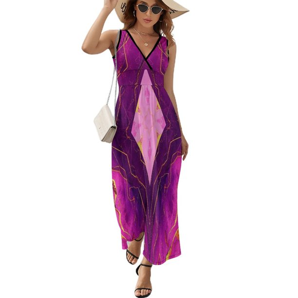 Marble Vestido Sin Mangas Vestidos Para Mujer, Vestido Suelto De Verano 2025