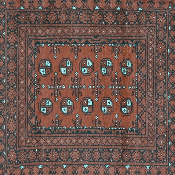 Ahgly Company Indoor Square Persian Light Blue Traditional Area Rugs, 6' Square