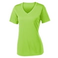 thumbnail image 6 of Yellow Rooster Women's PosiCharge Competitor V-Neck Tee Lime Shock XL, 6 of 7