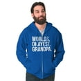 thumbnail image 3 of Worlds Okayest Grandpa Funny Zip Hoodie Sweatshirt Men Brisco Brands X, 3 of 5