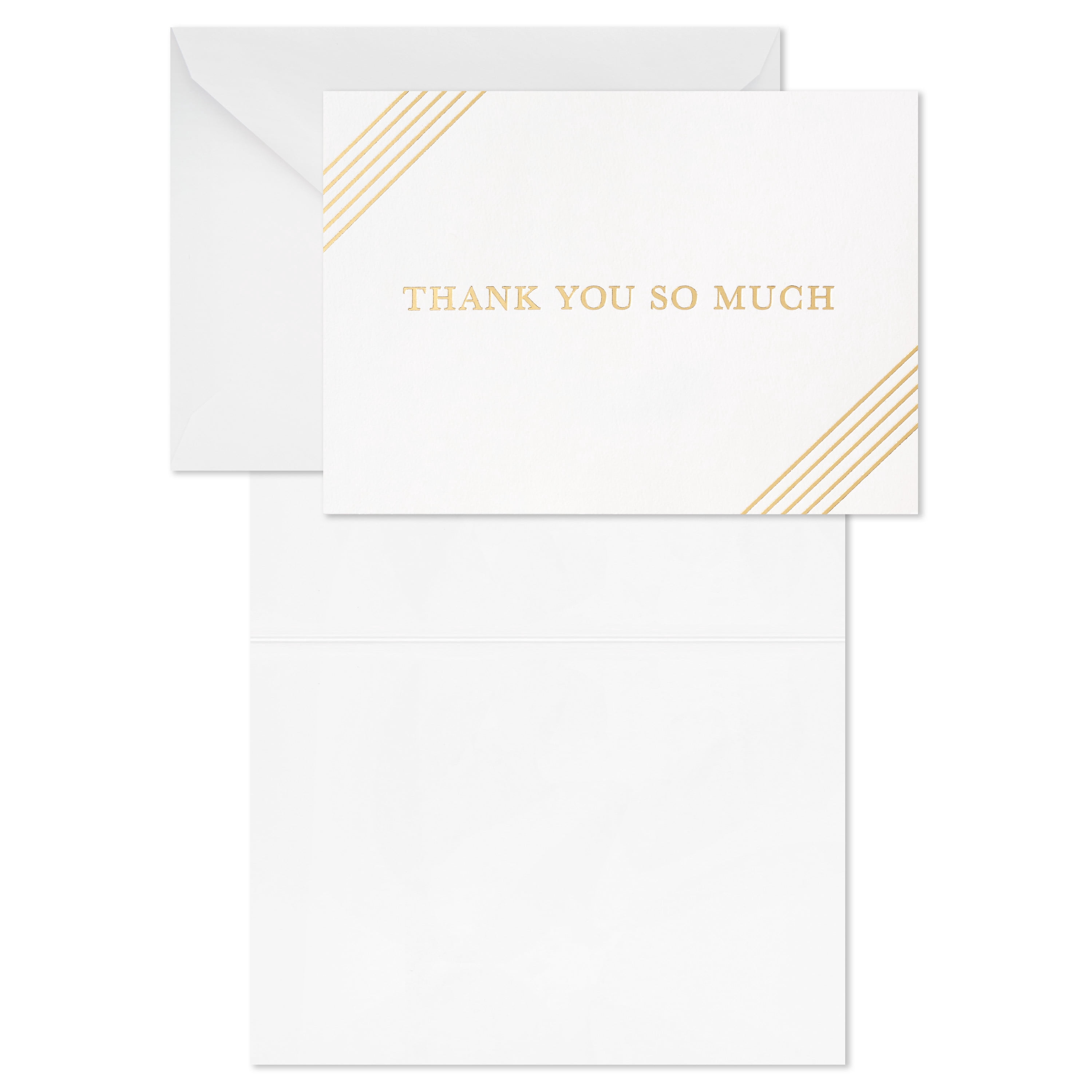 Hallmark Thank-You Notes (Diagonal Gold Stripes), 40 ct.