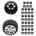 thumbnail image 5 of 20 Sets RC Car Tire Toy Car Tire Vehicle Model Wheel Replacement Car Tire Wheels and Axles, 5 of 8
