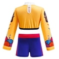 thumbnail image 5 of Pop Idol Halloween Costume, Suit with Orange Blue Long Sleeve Top and Shorts, Cosplay Outfit for Anime Singer Birthday Party, 5 of 7