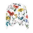 thumbnail image 4 of Qiopertar Mode Femmes Décontracté Manches Longues Col Rond Chandail en Molleton Blouse Offres de la Semaine Liquidation à Moins de 5$ jusqu'à 90 % de Réduction, 4 of 4