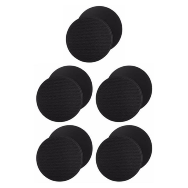 Guardoinrt 2pieces Food Grade Silicone Mat Heat Resistant And Waterproof Table Spills Home Silicone Mat Black 5Set