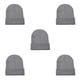 thumbnail image 3 of Qarigey Gorros Gorros Lana con vuelta Punto Uisex Sombreros Protección Elástico Accesorios casuales Esquí de invierno gris plateado claro Type2 NO2, 3 of 6