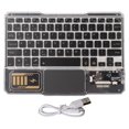thumbnail image 1 of Bluetooth Keyboard Rechargeable Transparent Wireless Keyboard with 7 Colors Backlits for Mate Tablet Black, 1 of 4
