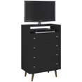 thumbnail image 1 of Manhattan Comfort Freedom Commode à 4 Tiroirs en Noir, 1 of 8