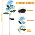 thumbnail image 1 of EIMELI Solar Stake Light 600mAh IP44 Waterproof Hydrangea Garden Stake Light with 3 Heads Auto On/Off Landscape Decor Light for Garden Lawn Patio Blue, 1 of 8