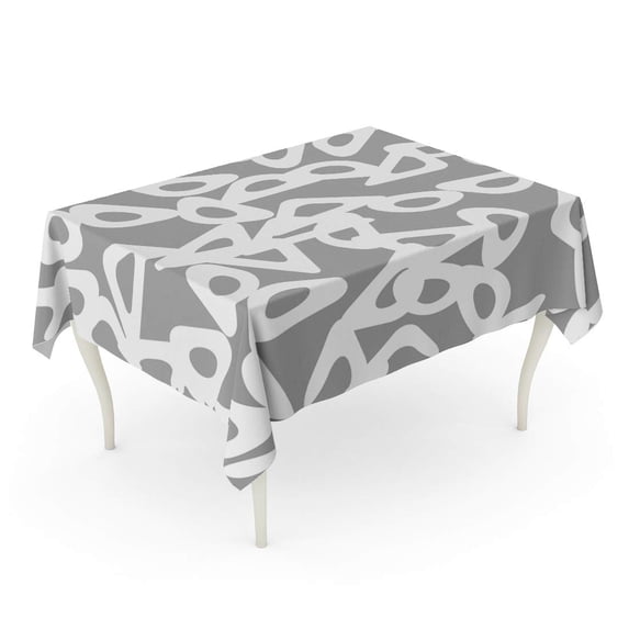 LADDKE Abstraction Funky Circle Abstract Bio Chain Pattern Modern Connect Tablecloth Table Desk Cover Home Party Decor 60x120 inch