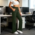thumbnail image 5 of Admvng Womens Pants Solid Casual Elastic Waist Yoga Workout Leggings, 5 of 8