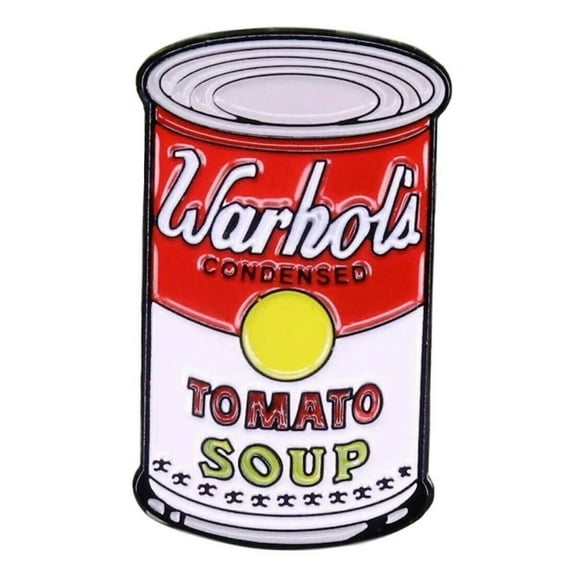 Andy Warhol's Soup Can 1" Tall Enamel Metal Pin