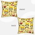 thumbnail image 3 of Kll Funny Construction Vehicles Decorative Throw Pillow Covers Velvet Soft For Couch Sofa Bedroom Living Room Outdoor -18"X18", 3 of 8